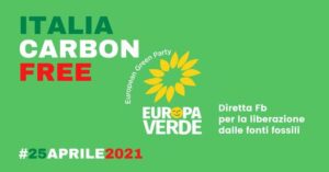 25 APRILE: ITALIAN CARBON FREE. REGISTRAZIONE VIDEO