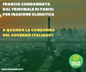 Inazione climatica, a quando la condanna del governo Italiano?