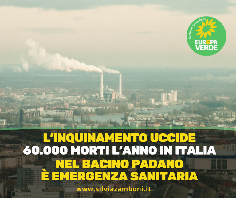 OGNI ANNO, IN ITALIA,  60 MILA MORTI PREMATURE PER L’INQUINAMENTO