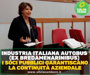 INDUSTRIA ITALIANA AUTOBUS (EX BREDAMENARINIBUS): I SOCI PUBBLICI GARANTISCANO LA CONTINUITÀ AZIENDALE
