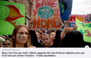Una Terra per tutti, l’ultimo rapporto del Club di Roma: abbiamo poco più di sei anni per evitare il baratro