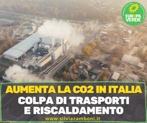 Aumenta la CO2 in Italia: colpa di trasporti e riscaldamento