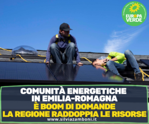 COMUNITÀ ENERGETICHE IN EMILIA-ROMAGNA: È BOOM DI DOMANDE, LA REGIONE RADDOPPIA LE RISORSE