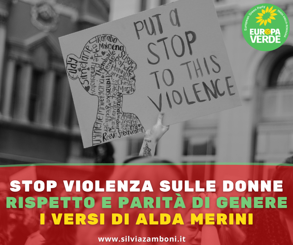 STOP VIOLENZA CONTRO LE DONNE! RISPETTO E PARITÀ DI GENERE. I VERSI DI ALDA MERINI